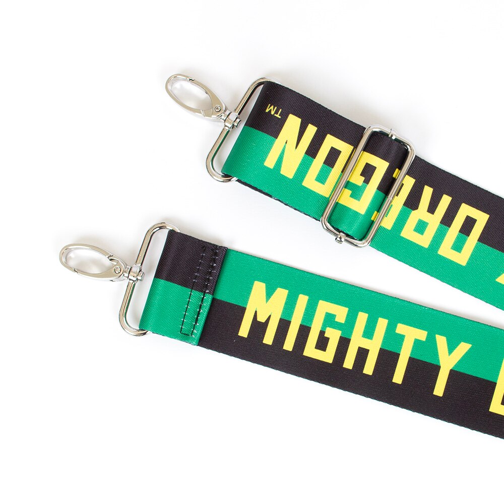 Mighty Oregon, Spirit Product, Black, Bag Tags, Accessories, Women, 2"x49", Polished Chrome, Bag Straps, 953124